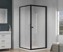 Atlantic Roan Douchewand en -deur 90x90x190cm Zwart