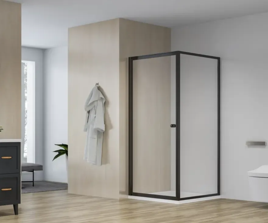 Atlantic Roan Douchewand en -deur 90x90x190cm Zwart