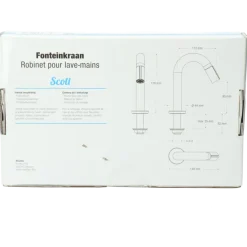 Atlantic Scott 1-knops fonteinkraan Zwart