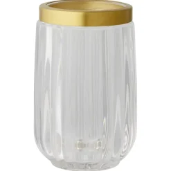 Atlantic tandenborstelbeker Messing/Helder Glas