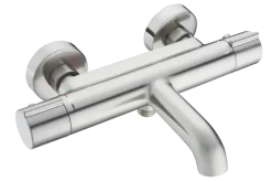 Atlantic thermostatische badkraan Colin RVS 15 cm