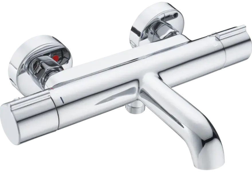 Atlantic thermostatische badkraan Colin chroom 15 cm