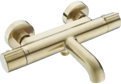 Atlantic thermostatische badkraan Colin goud 15 cm