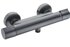 Atlantic thermostatische douchekraan Colin gun metal 15 cm