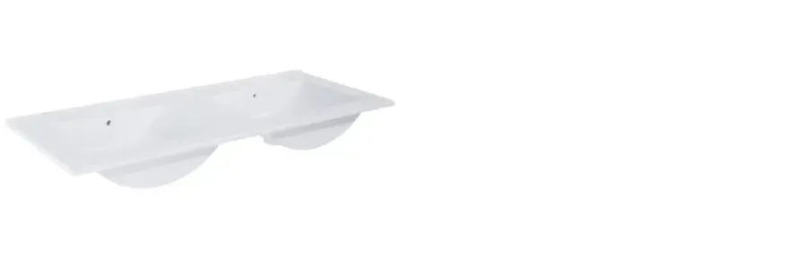 Atlantic wastafel Kyra wit keramiek 120 cm