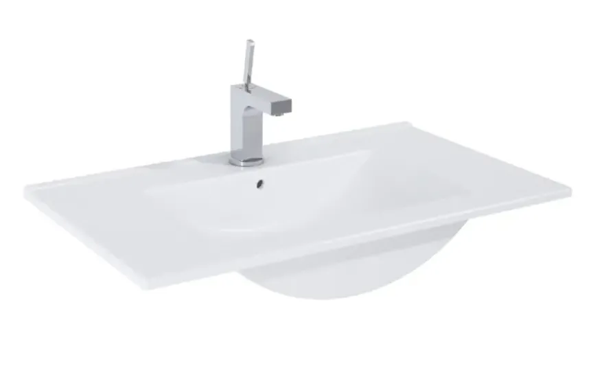 Atlantic wastafel Kyra wit keramiek 80 cm