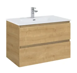 Atlantic wastafel Skappa wit keramiek 80 cm