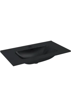 Atlantic wastafel Skappa zwart keramiek 80 cm