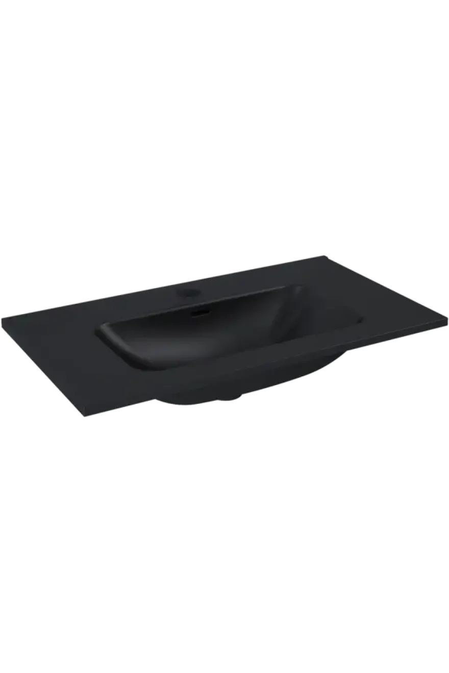 Atlantic wastafel Skappa zwart keramiek 80 cm