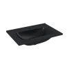 Atlantic wastafel Skappa zwart keramiek 60 cm