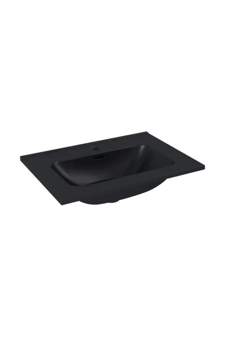Atlantic wastafel Skappa zwart keramiek 60 cm