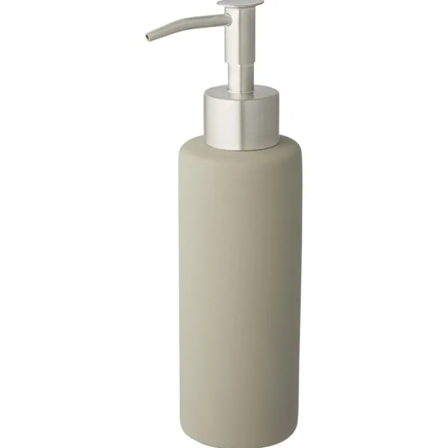Atlantic zeepdispenser keramiek en rubber Grijs