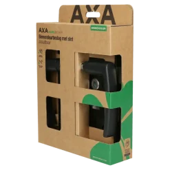 AXA binnendeurbeslag edge blokkruk sl55 met slot zwart