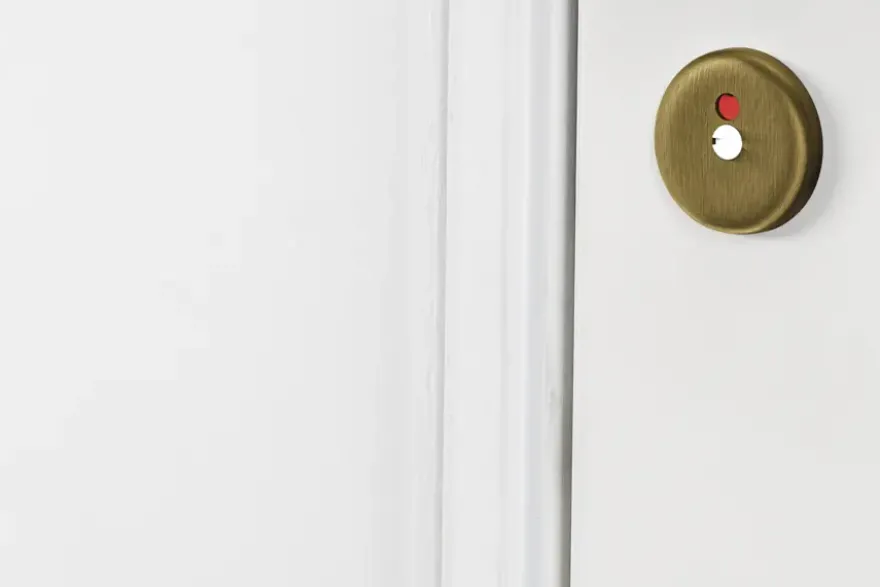 AXA binnendeur rozet klik rond blind met wc-/badkamersluiting brons