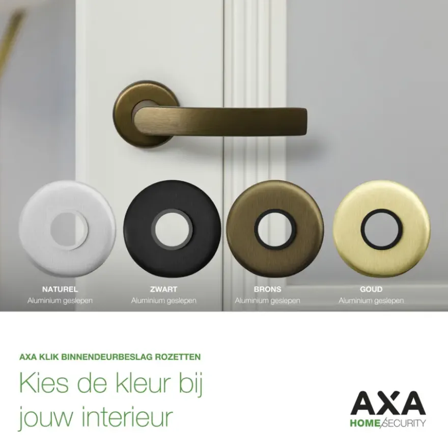 AXA binnendeur rozet klik rond blind met wc-/badkamersluiting brons