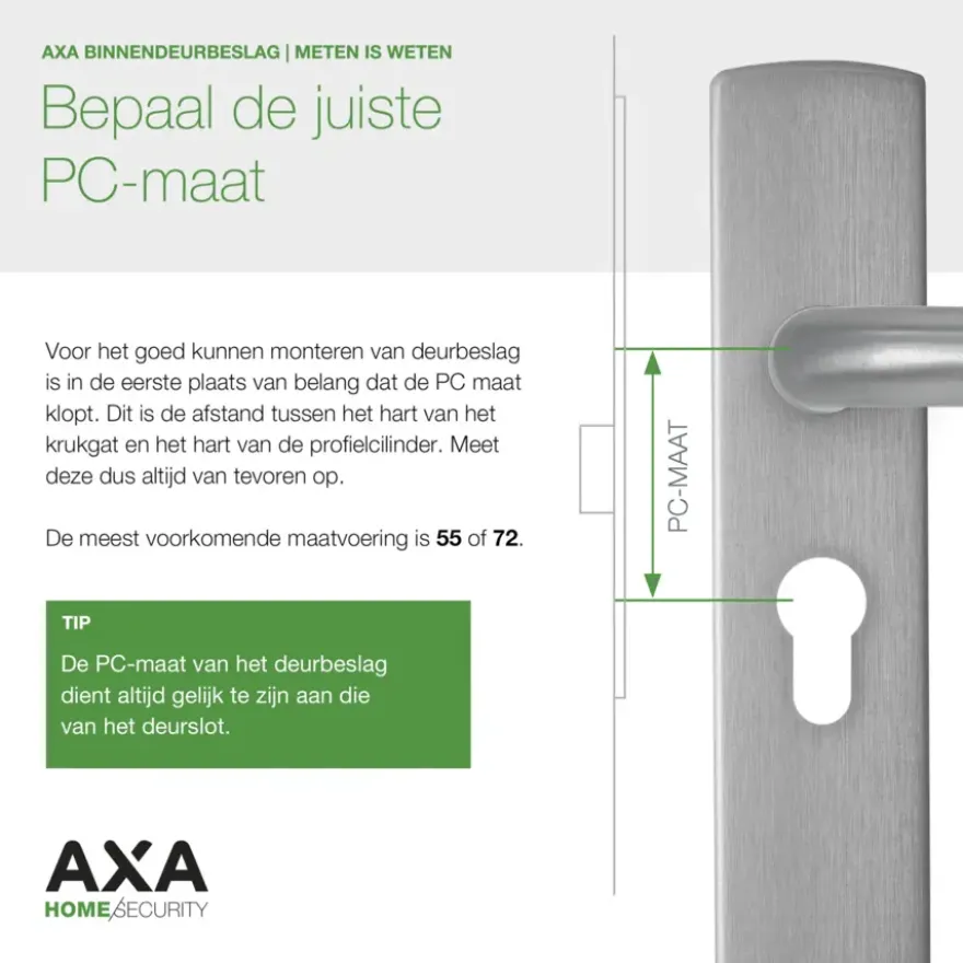 AXA deurkrukset Curve Blok brons blindschild sleutelgat PC72