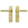 AXA deurkrukset Curve Blok goud blindschild zilver wc-/badkamersluiting 63/8