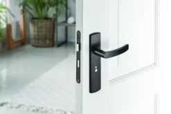 AXA deurkrukset Curve Blok zwart blindschild zilver wc-/badkamersluiting 63/8