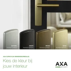 AXA deurkrukset Curve klik blindschild brons
