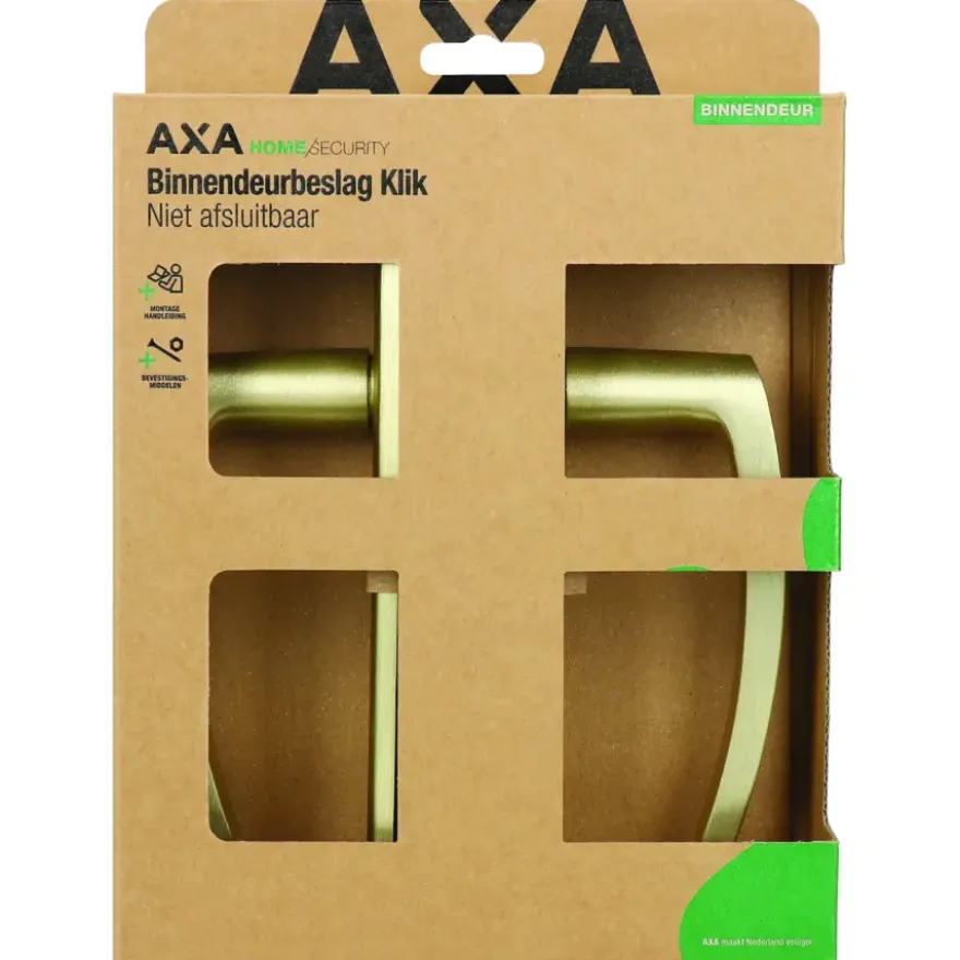 AXA deurkrukset Curve klik blindschild goud
