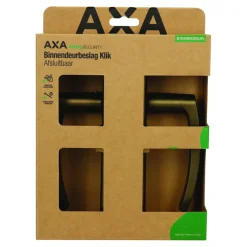 AXA deurkrukset Curve klik blindschild met cilindergat brons