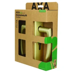 AXA deurkrukset Curve klik blindschild met cilindergat goud