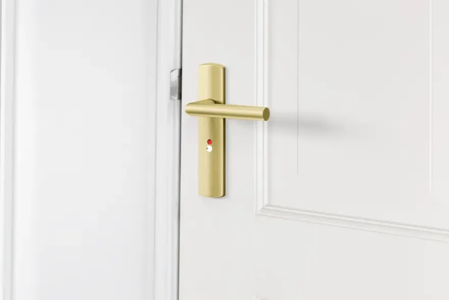 AXA deurkrukset Curve Milan goud blindschild zilver wc-/badkamersluiting 63/8