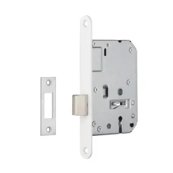 AXA deurslot kastslot model 7115 sl met witte voorplaat inclusief sluitplaat en sleutels sl55