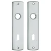 AXA langschild binnendeur aluminium kruk/sleutel 72 mm