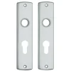 AXA langschild binnendeur kruk/cilinder aluminium 55 mm