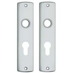 AXA langschild binnendeur kruk/cilinder aluminium 55 mm