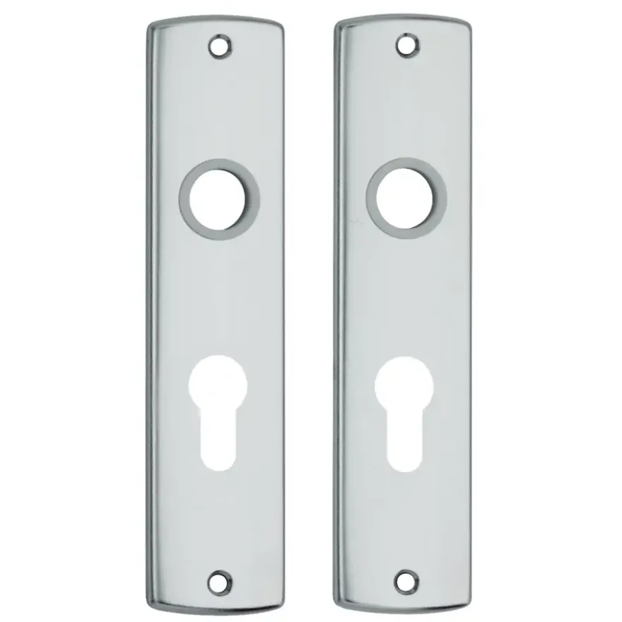 AXA langschild binnendeur kruk/cilinder aluminium 55 mm