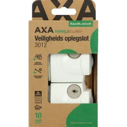 AXA Oplegslot voor raam SKG 1-ster buitendraaiend wit gelijksluitend 2 stuks
