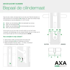AXA profielcilinder knop 30-30mm