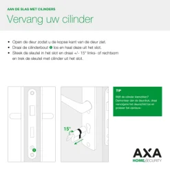 AXA profielcilinder knop 30-30mm