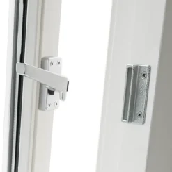 AXA raamsluiting met drukknop links aluminium buitendraaiend