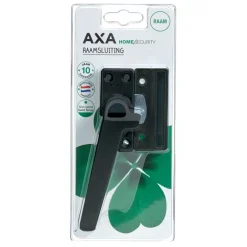 AXA raamsluiting met drukknop links zwart buitendraaiend