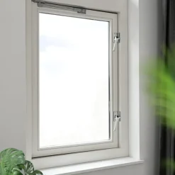 AXA Raamsluiting met drukknop links aluminium
