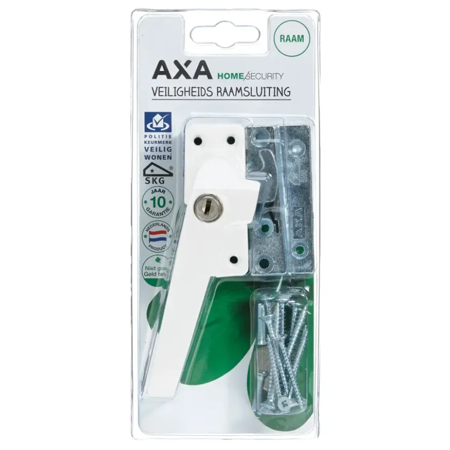 AXA raamsluiting met slot SKG 1-ster links wit buitendraaiend
