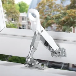 AXA raamuitzetter combi SKG 2-sterren rvs wit buitendraaiend