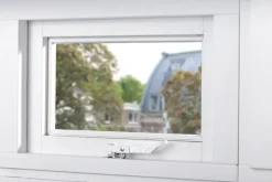 AXA raamuitzetter combi SKG 2-sterren rvs wit buitendraaiend