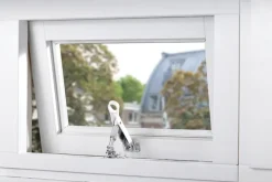AXA raamuitzetter combi SKG 2-sterren rvs wit buitendraaiend