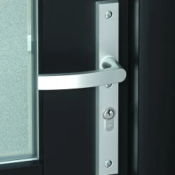 AXA veiligheidsbeslag Edge achterdeur aluminium smal schild met SKG 3-sterren 55 mm