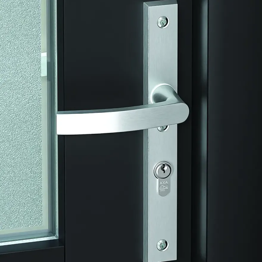 AXA veiligheidsbeslag Edge achterdeur aluminium smal schild met SKG 3-sterren 55 mm