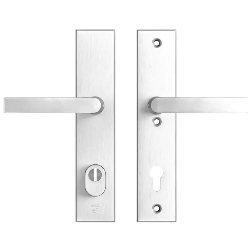 AXA veiligheidsbeslag Edge achterdeur aluminium smal schild met SKG 3-sterren 92 mm