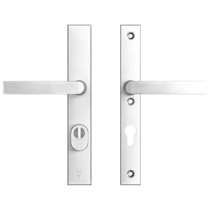 AXA veiligheidsbeslag Edge achterdeur aluminium smal schild met SKG 3-sterren 72 mm