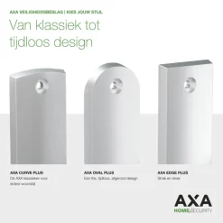 AXA veiligheidsbeslag Edge voordeur zwart langschild met SKG 3-sterren 72 mm