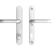 AXA veiligheidsbeslag Oval achterdeur aluminium smal schild met SKG 3-sterren 92 mm