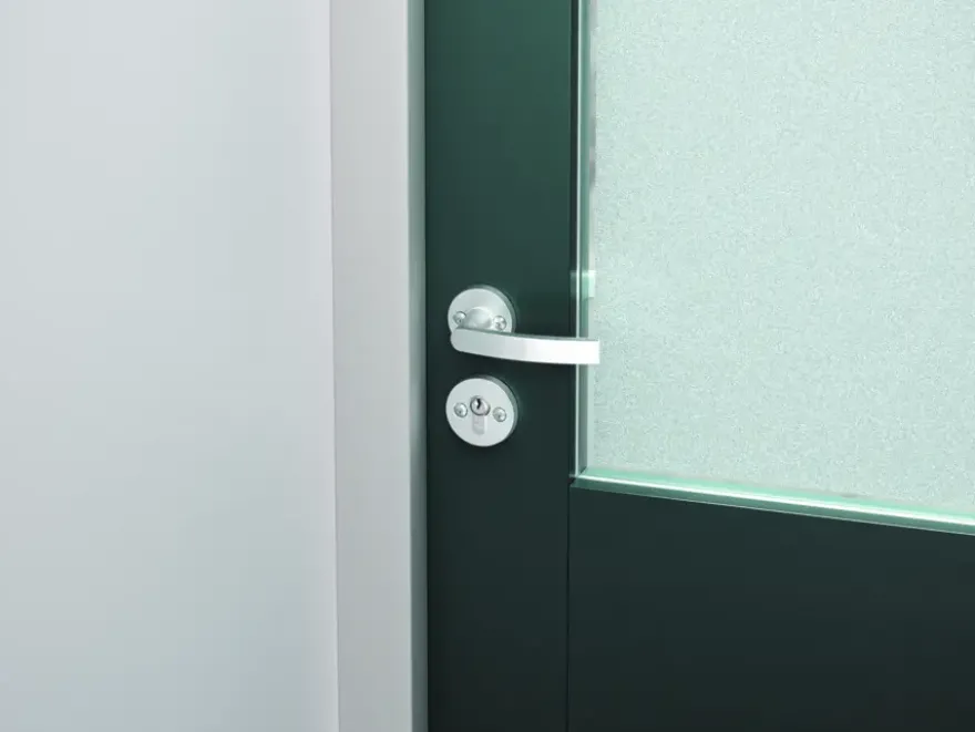 AXA veiligheidsbeslag Oval achterdeur aluminium rozet met SKG 3-sterren