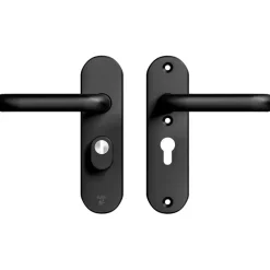 AXA veiligheidsbeslag Oval achterdeur zwart kortschild met SKG 3-sterren 52 mm